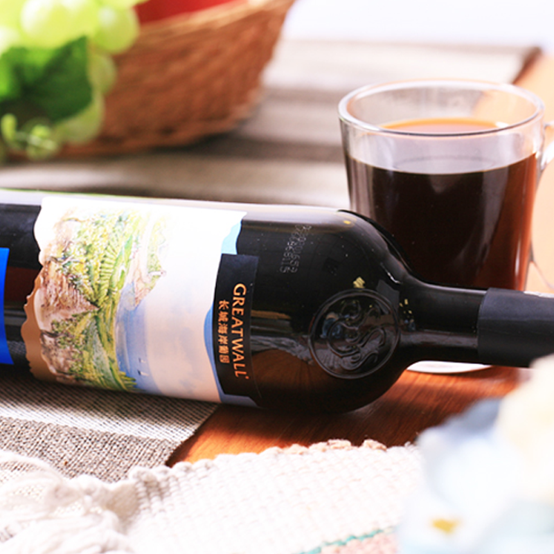 蓬莱长城海岸葡园解百纳干红葡萄酒750ml6瓶整箱售