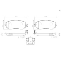 布雷博(brembo)前刹车片.陶瓷P78021N适用于新86,BRZ,斯巴鲁