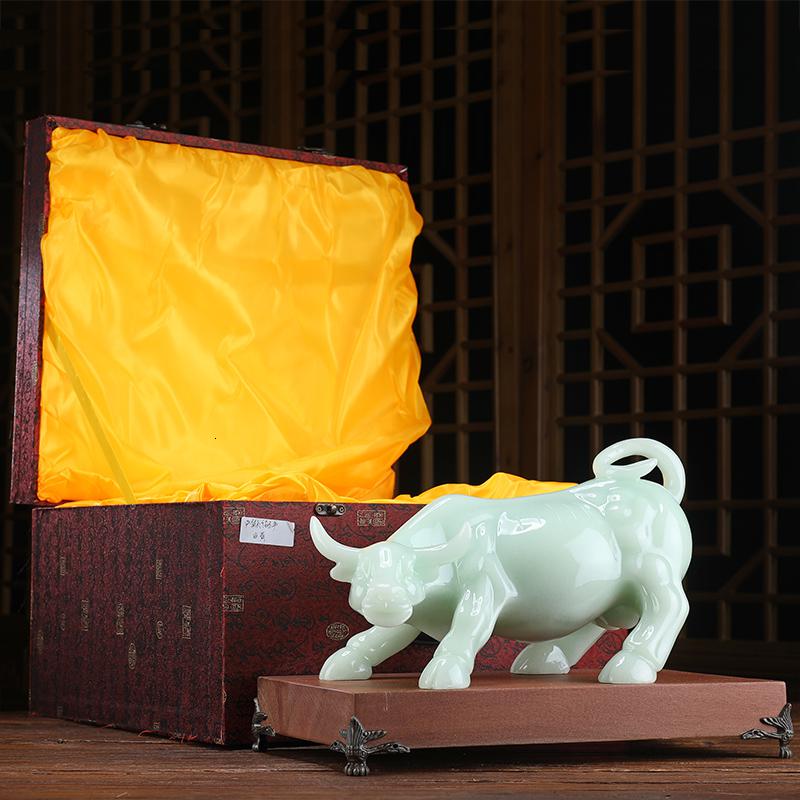 美帮汇玉石牛摆件神牛生肖牛工艺品华尔街牛办公室桌面摆设高清大图