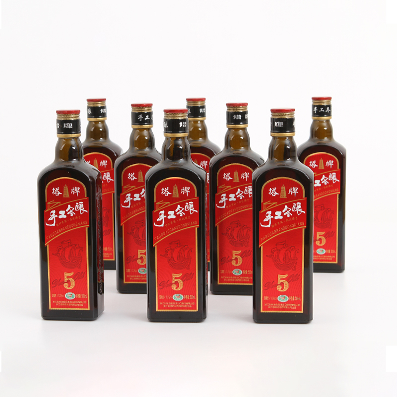 塔牌绍兴黄酒五年手工冬酿500ml*6瓶整箱礼盒装半干型花雕酒加饭