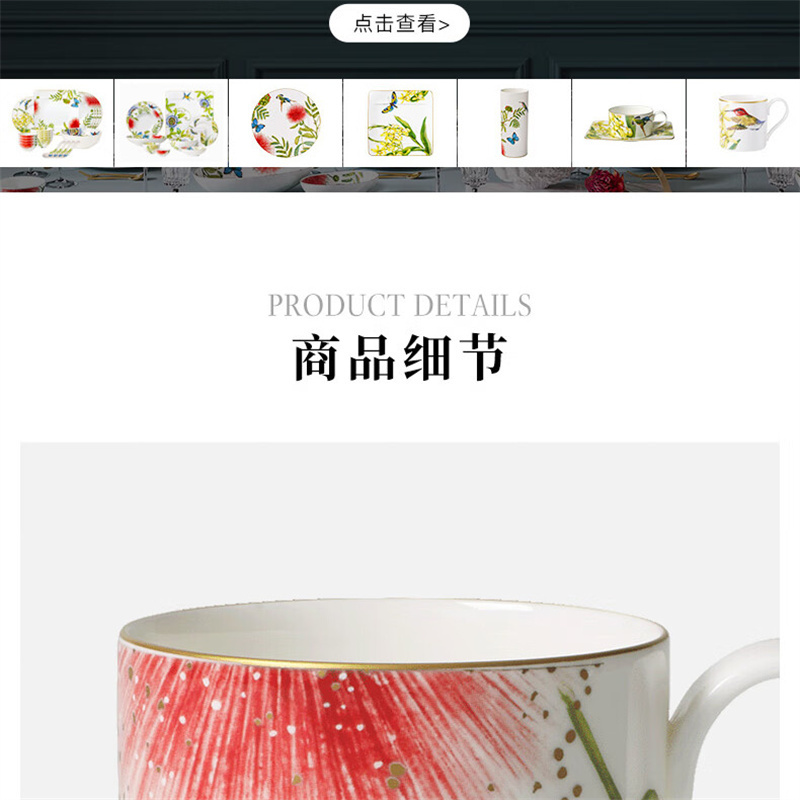 唯宝(Villeroy&Boch) 亚马逊骨瓷描金茶一杯一碟