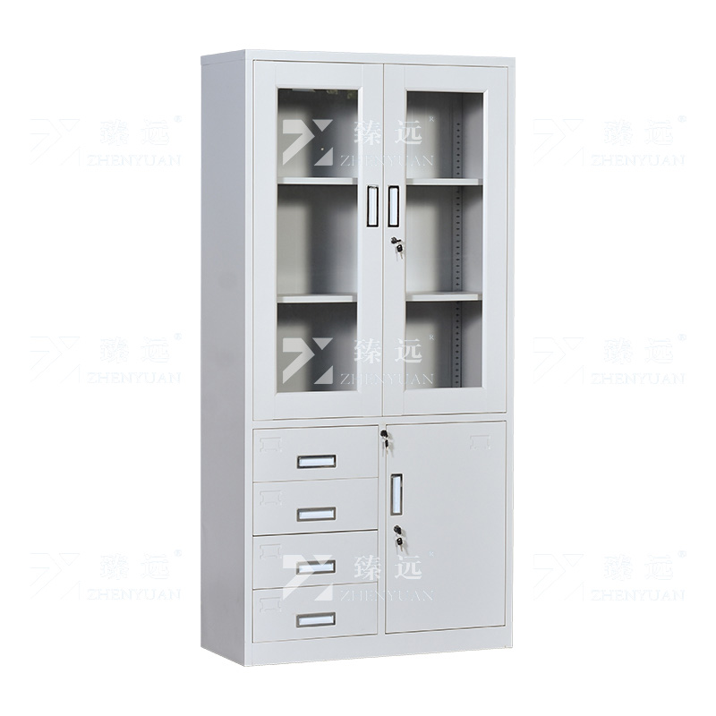 臻远ZY5011007钢制矮柜抽屉柜多抽资料柜储物收纳柜 偏四斗器械柜