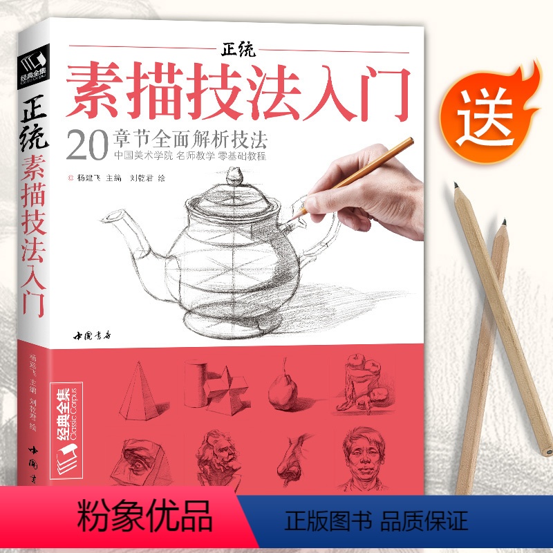 [正版]正统素描技法入门 零基础自学教程书籍铅笔绘画画册临摹范本单体sh