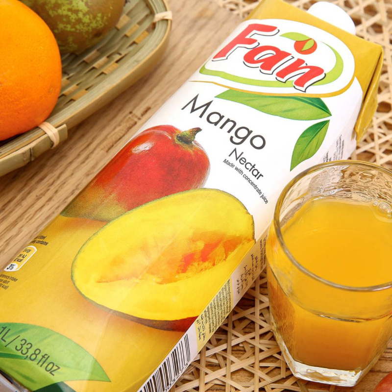 中粮海外直采fan纯果芬芒果汁饮料1l12塞浦路斯进口盒