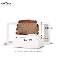 [直营]蔻驰(COACH)经典老花涂层帆布相机包 女包 单肩包斜挎包