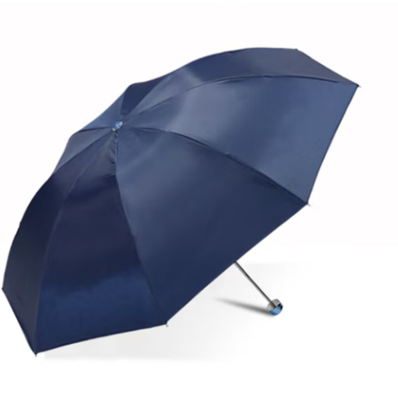 天堂防紫外线晴雨伞三折银胶防晒太阳伞遮阳伞57*8骨伞下100CM336T银胶深黛蓝 深黛蓝