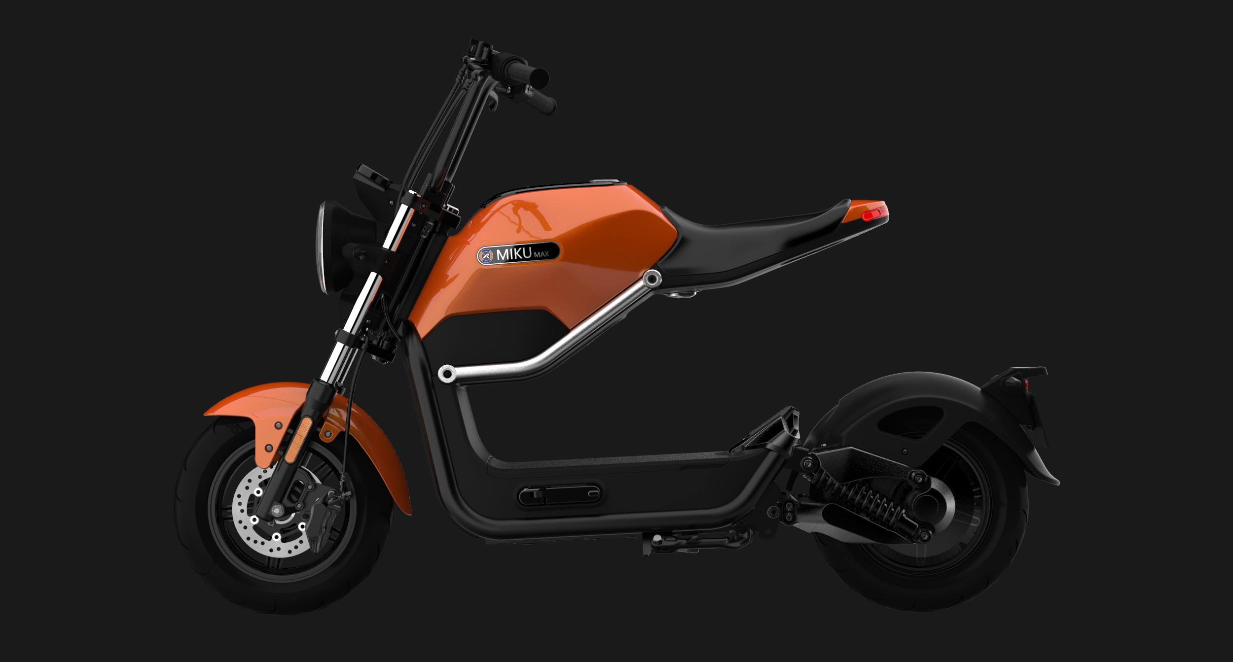 电动车和 电动代步车 电瓶车踏板车豪华运动款miku max60v23ah 流光橙