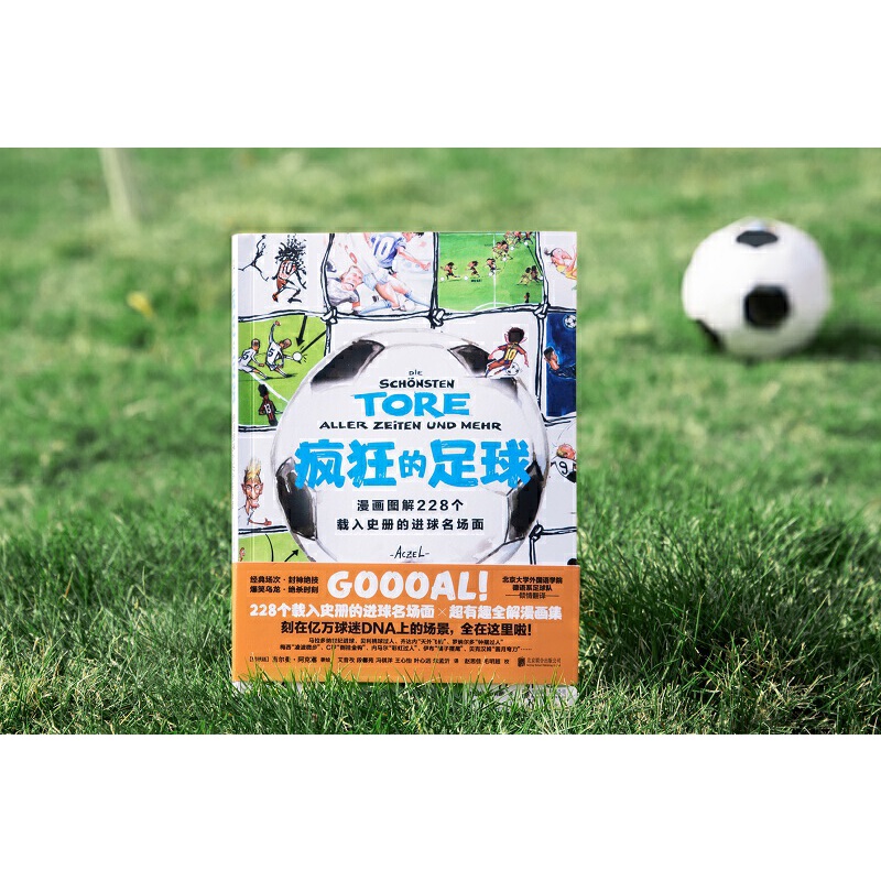 疯狂的足球 [正版] 疯狂的足球 漫画图解228个载入史册的进球名场面 世界杯驻场艺术家亲自。作品被国际足联FIFA博物高清大图