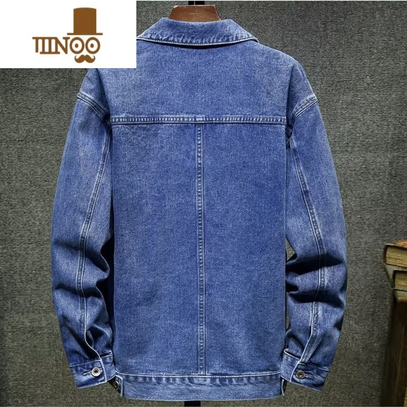 YANXU日系多口袋牛仔外套男潮牌痞帅宽松百搭夹克男士2023秋季新款上士高清大图