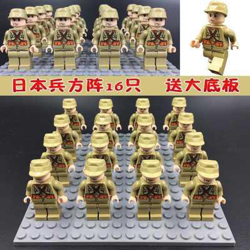 拼装二战军事积木城市系列人偶陆军防暴警察新年人仔男孩玩具 三角洲部队高清大图