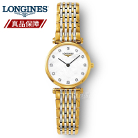 瑞士浪琴(LONGINES)手表 嘉岚系列时尚优雅超薄休闲简约石英表女表钢带