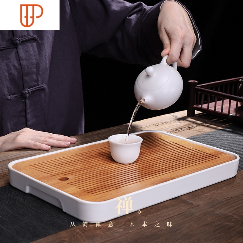 日式竹制茶盘家用小型茶台茶具套装托盘沥水简约竹茶盘