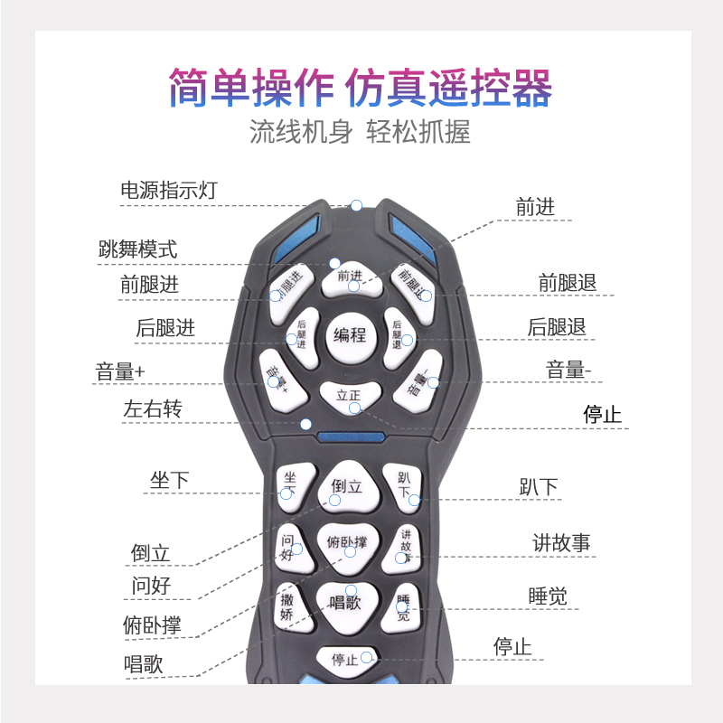 智能仿真遥控机器狗电动宠物狗玩具儿童机器人3-4岁益智启蒙玩具(遥控编程特技狗)