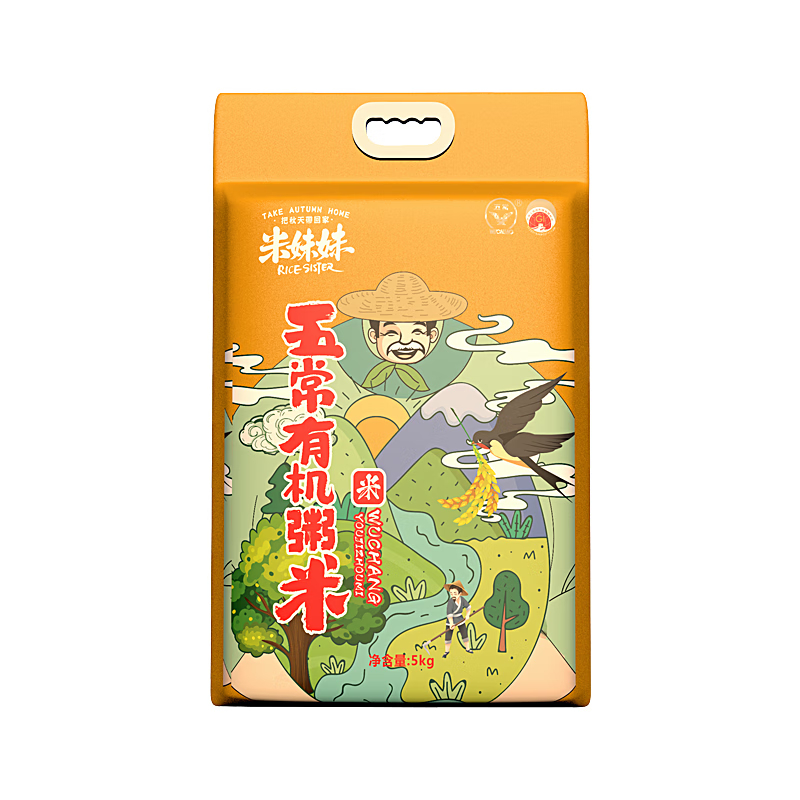 米妹妹(MIMEIMEI)m004 五常粥米低氧保鲜包装5kg (单位:袋)