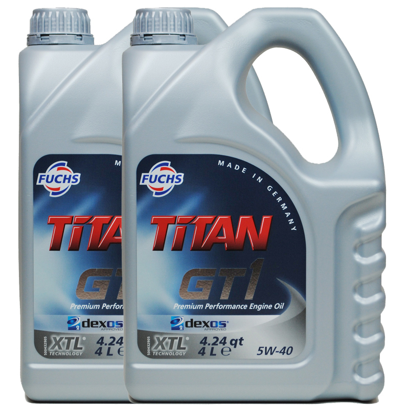 [2瓶装]fuchs福斯 泰坦 gt1 xtl 5w40 sn级 4l全合成机油