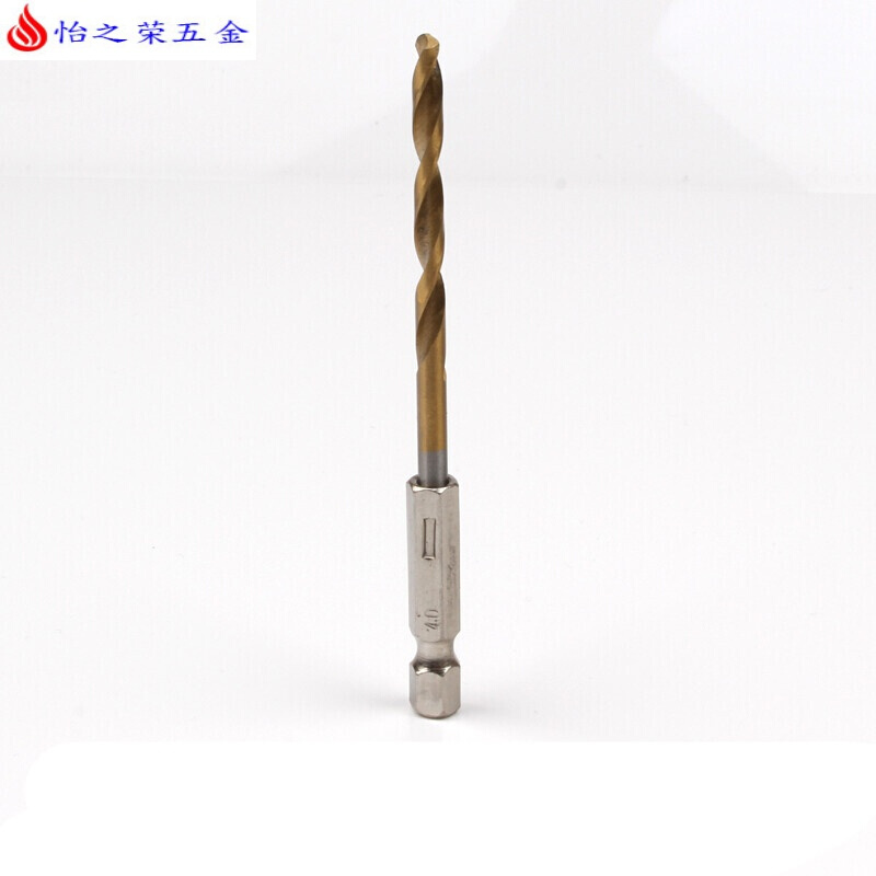 六角柄麻花钻头镀钛13PC风批组套高速钢电动螺丝刀麻花钻头 六角柄钻头(4.0mm)