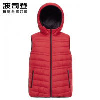 波司登轻薄羽绒马甲短款连帽时尚帅气男羽绒服夹克背心b80131003