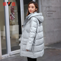 yaloo/雅鹿羽绒服女中长款 新款冬季韩版过膝连帽加厚女羽绒服潮