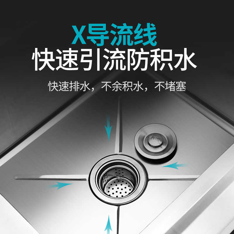 3M 不锈钢水槽 1800x600x800mm\304不锈钢1.2mm厚高清大图