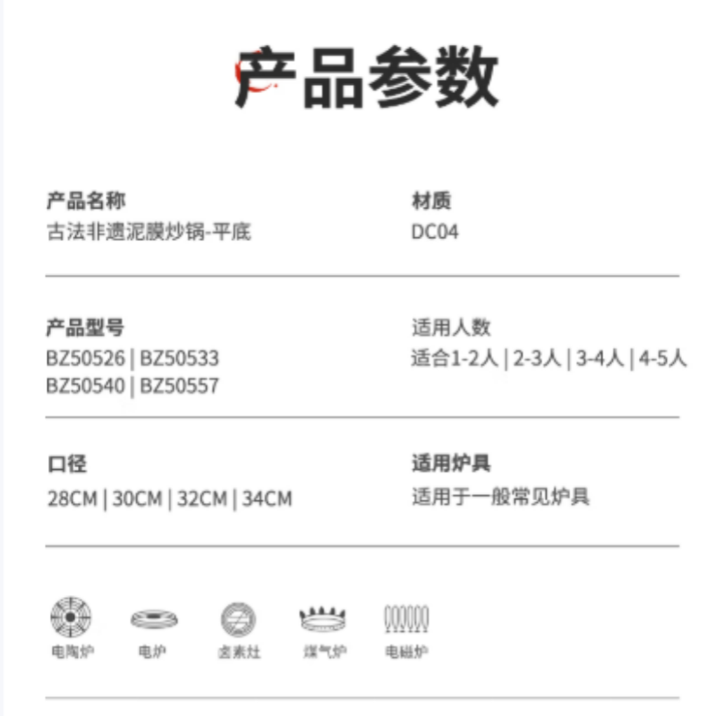 炊大皇炒锅铁锅无涂层铁锅1-2人炒菜锅28cm电磁炉通用2代极铁BZ50526高清大图