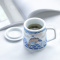 言艺(yanyi) 茶杯 陶瓷水杯功夫办公室泡茶杯带过滤三件套400ml 雁飞鱼跃