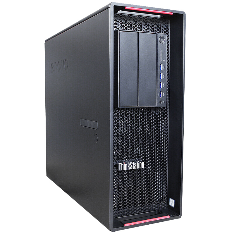 联想ThinkStation P720 图形工作站+27英寸液晶 设计建模 台式电脑 4210R*2 64G 512GSSD+2T SATA RTX4000 8G 定制