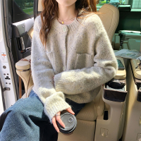 唐狮秋冬季新款软糯毛衣慵懒风高级感温柔风宽松开衫外套qd
