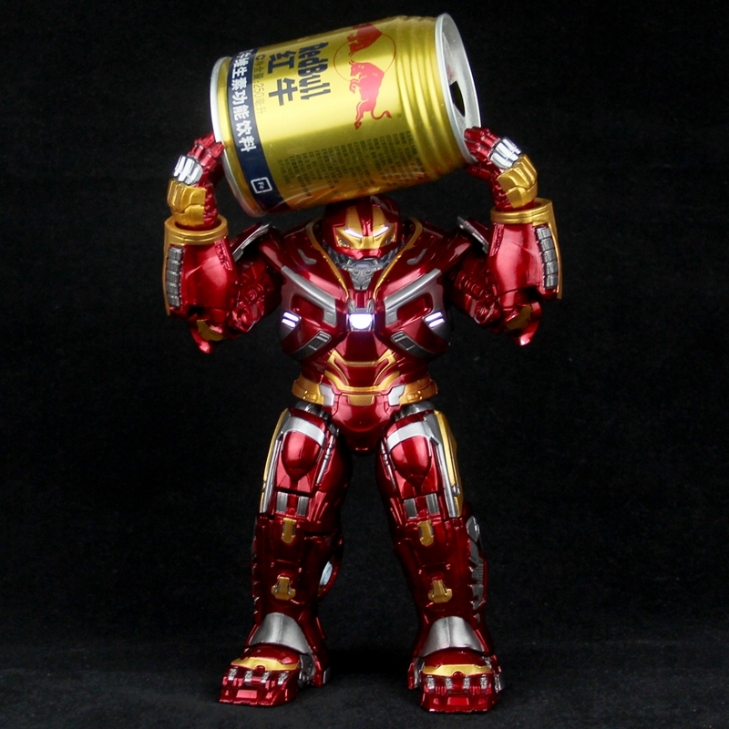 漫威复仇者联盟4 可动发光钢铁侠反浩克装甲mk44模型手办人偶