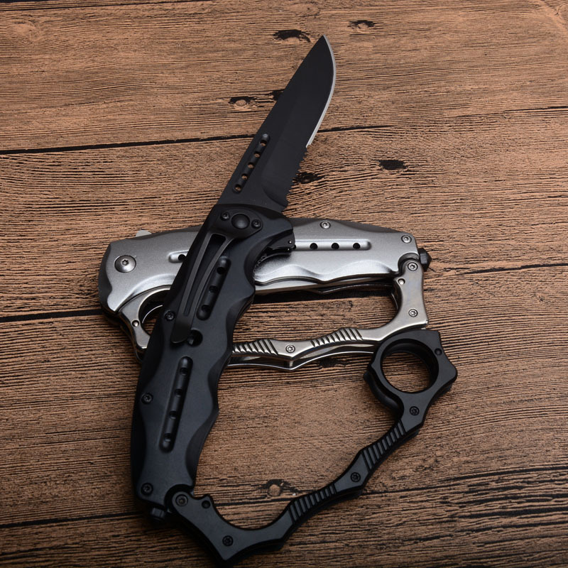 指虎拳扣刀折刀铁拳头拳套拳套快开折刀拳扣铁莲花手撑子多功能小刀