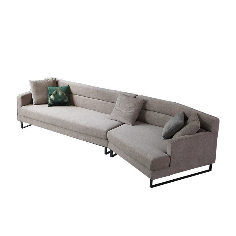 北欧布艺沙发客厅组合整装简约现代大小户型羽绒可拆洗工业风家具图片