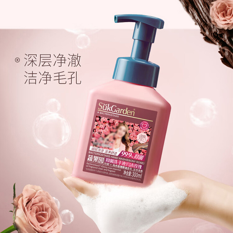 蔬果园抑菌洗手液300ml乌木玫瑰SGY0828(包装随机)高清大图