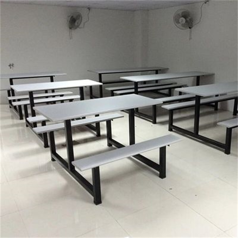 鑫环境公司员工餐桌椅快餐桌椅学校食堂餐桌椅组合4人6人8人位户外连体快餐桌椅1