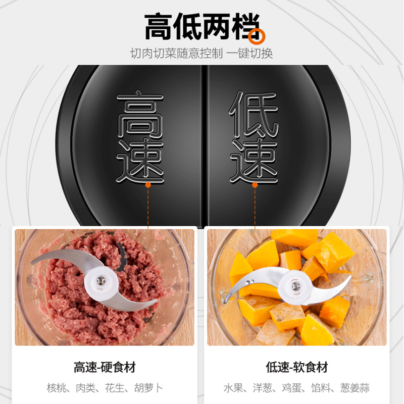 九阳(Joyoung) 绞肉机S2-A81 土豪金 大容量 食品级材质 玻璃杯体 多功能 家用 料理机 搅拌机 绞肉机