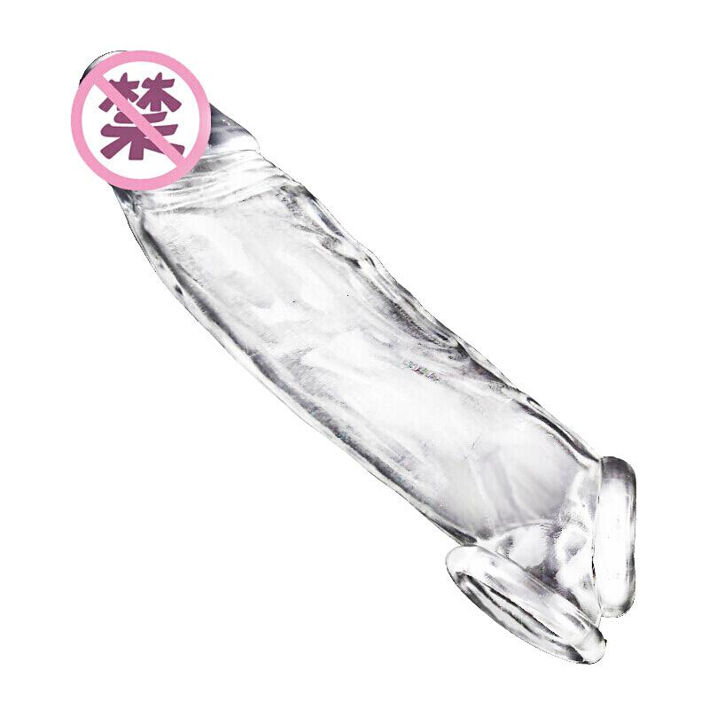 云曼(Yunman) 狼牙水晶套大茎套男用加长加粗男用房事时间缩精套仿真阳具套另类玩具成人情趣用品 透明牙套高清大图
