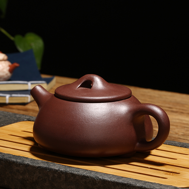 常生源 宜兴紫砂壶石瓢壶原矿紫泥功夫茶具手工茶壶茶杯 石瓢壶