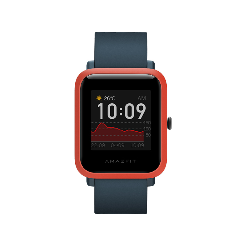 Amazfit 智能运动手表米动手表青春版1S 华米科技运动手表 GPS NFC 消息提醒 心率检测 赤橙