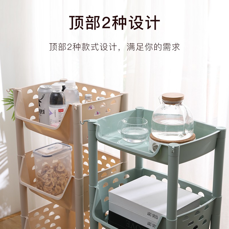 厨房置物架蔬菜收纳架用品家用大全菜篮子落地多层玩具阳台储物筐收纳层架 三维工匠高清大图