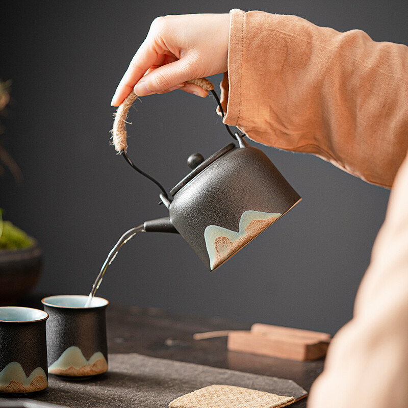 苏氏陶瓷(SUSHI CERAMICS) J0564 远山茶具一壶六杯 七件套 (单位:套)高清大图