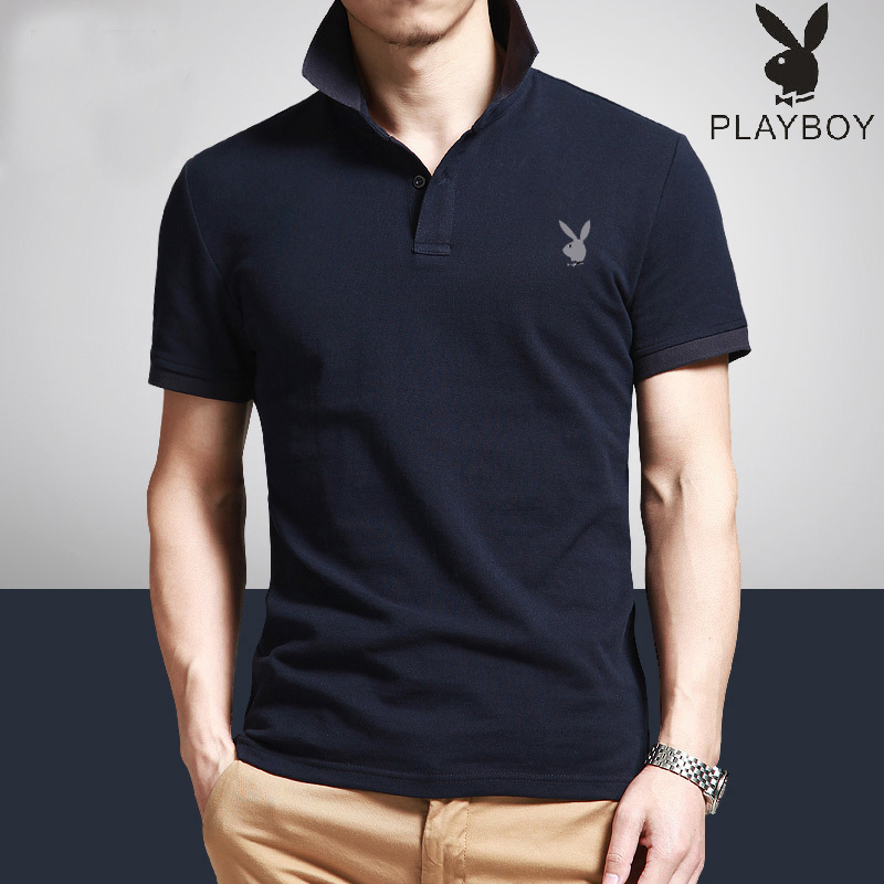 新款商务t恤男士短袖棉翻领体恤夏季男装休闲保罗衬衫领polo衫