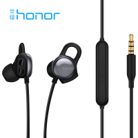 荣耀(honor)心晴入耳式耳机AM16手机通用心率监测三键线控MATE10/9/P20/P20/V10/V9 黑色