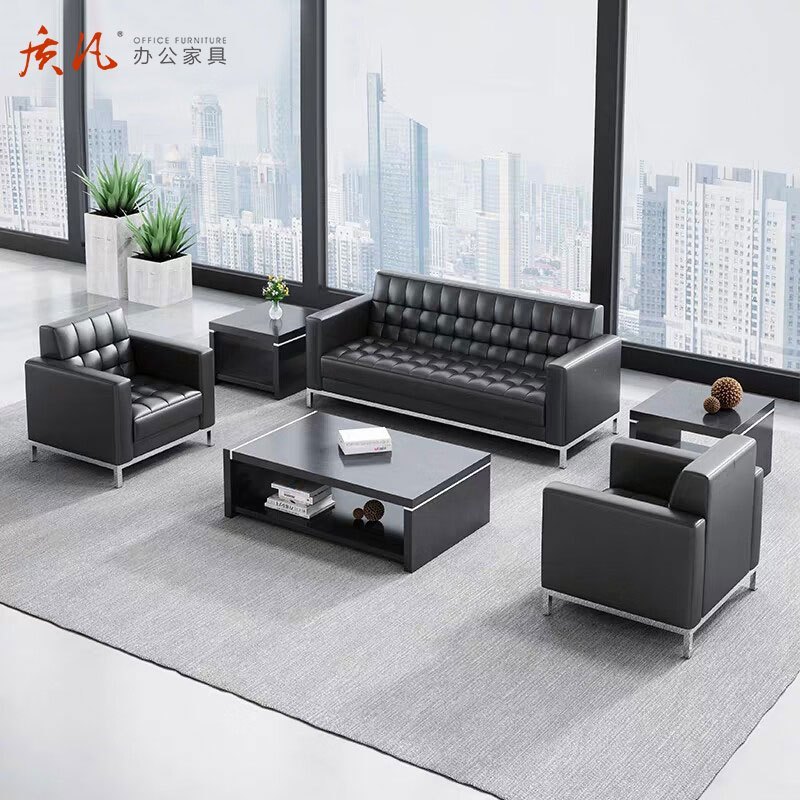 苏宁 质凡 办公家具商务办公接待室会客沙发 单人位沙发高清大图