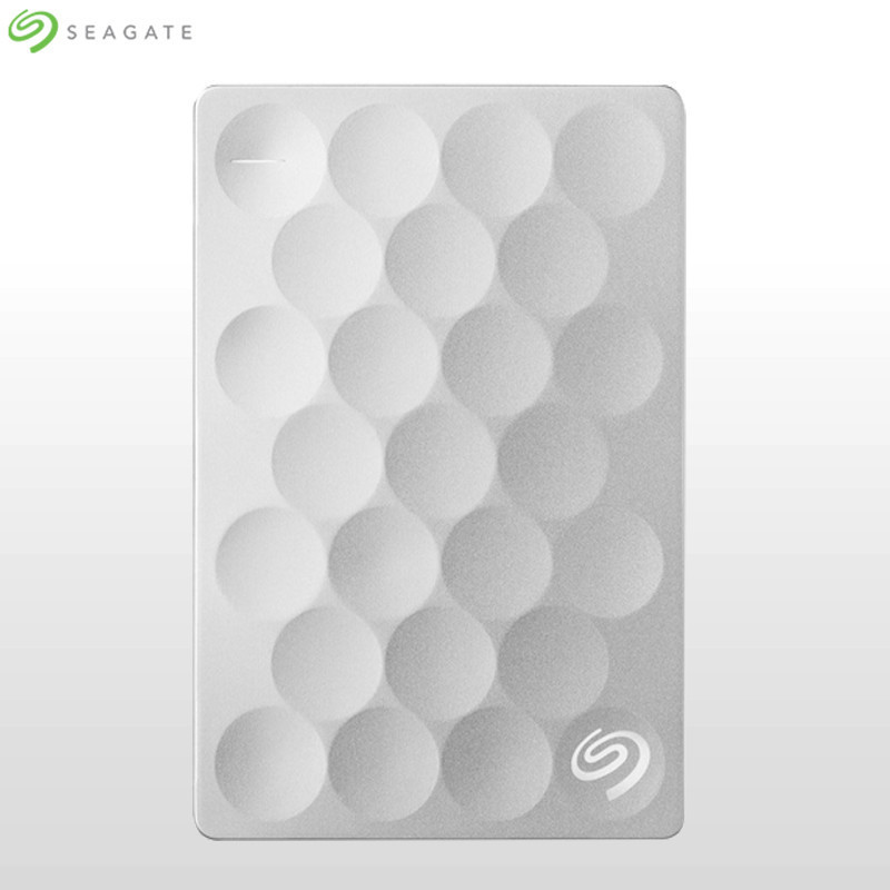 希捷(Seagate)Ultra slim睿致1TB纤薄9.6mm2.5英寸USB3.0 移动硬盘 银色数据恢复版