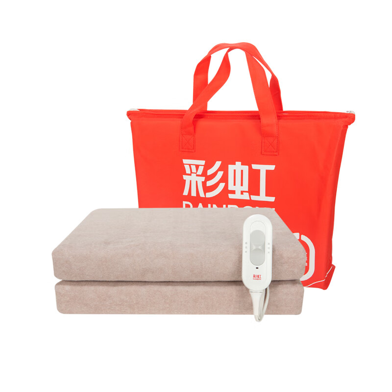 彩虹Rainbow全线路安全保护调温电热毯(单人)纯色,驼色1.5米*0.7米XL1203