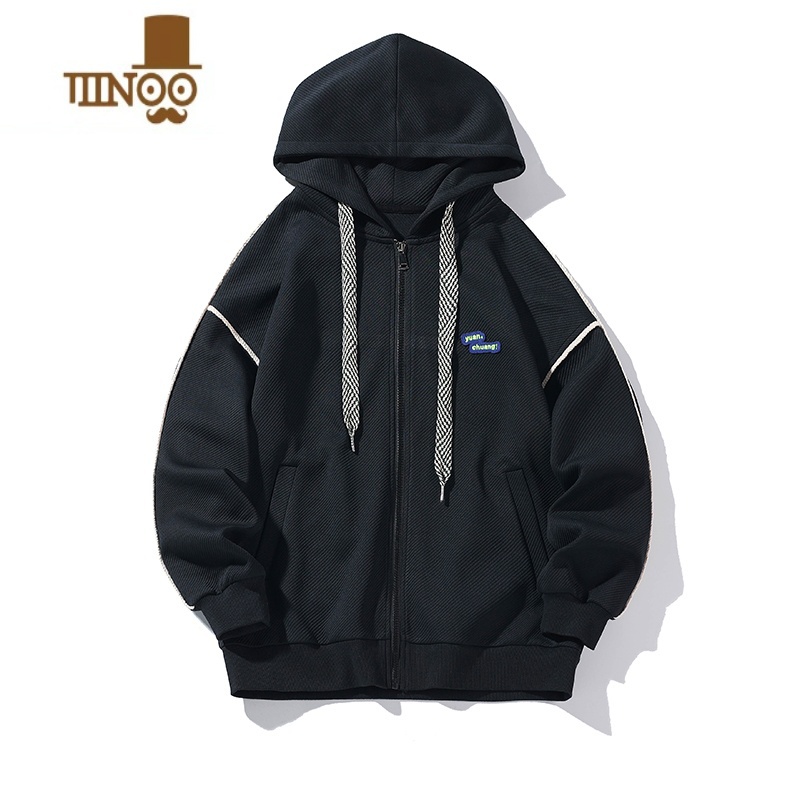 YANXU开衫连帽卫衣男款男生衣服秋季新款青少年休闲运动动N开N高清大图