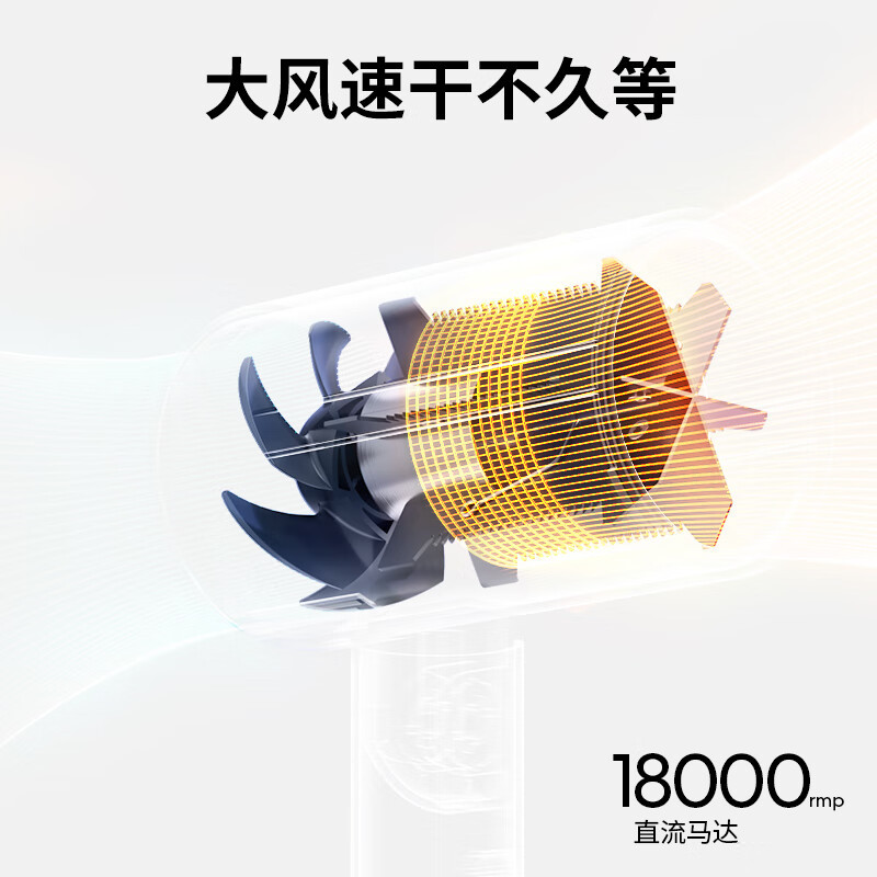 直白(zhibai)家用负离子大功率速干低音智能温控护发吹风机 HL380 白色高清大图