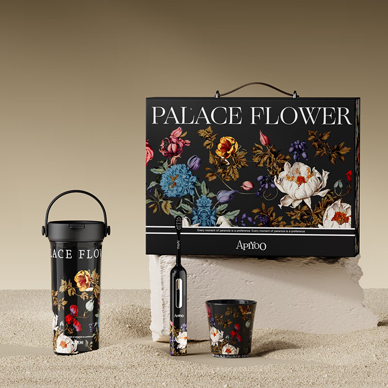 艾优 电动牙刷 艺术手绘系列礼盒T25黑色