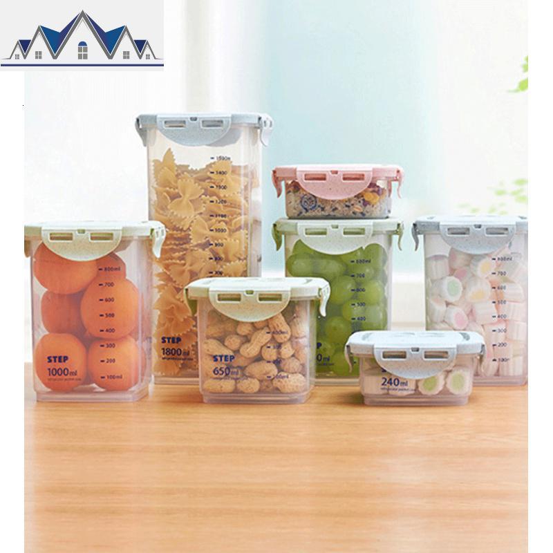 密封罐厨房杂粮储物罐塑料透明非玻璃茶叶罐奶粉零食收纳盒调味罐 三维工匠