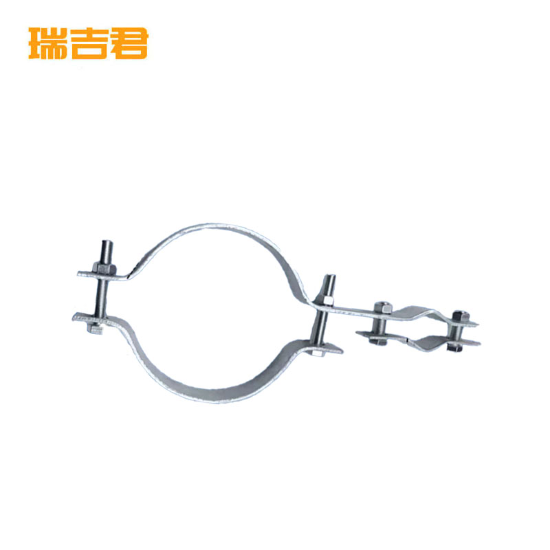 瑞吉君 镀锌杆用全套电缆抱箍 电缆抱箍 350mm+100mm 套高清大图