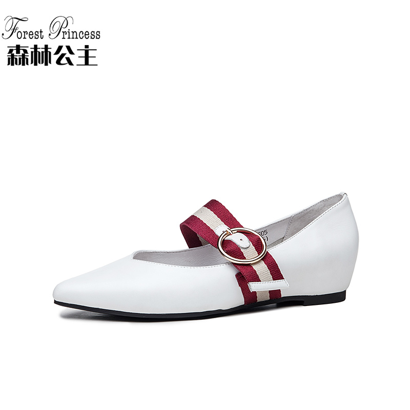 森林公主女鞋春季新款内增高百搭真皮单鞋女小清新鞋女参数