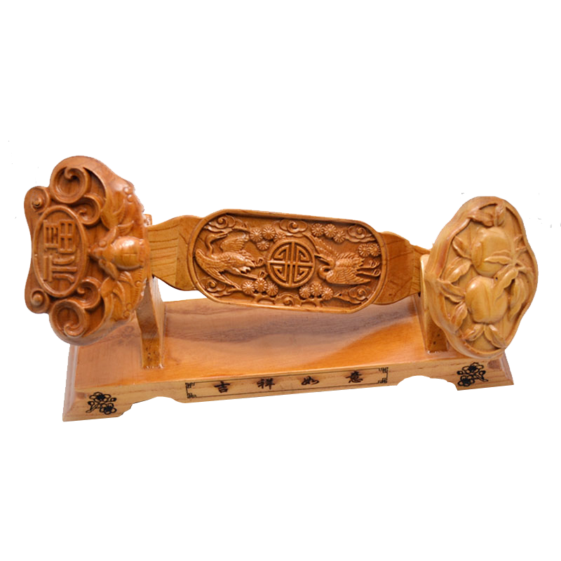 中华特色泰安馆泰山桃木王如意摆件实木雕刻桃木制品客厅装饰工艺品